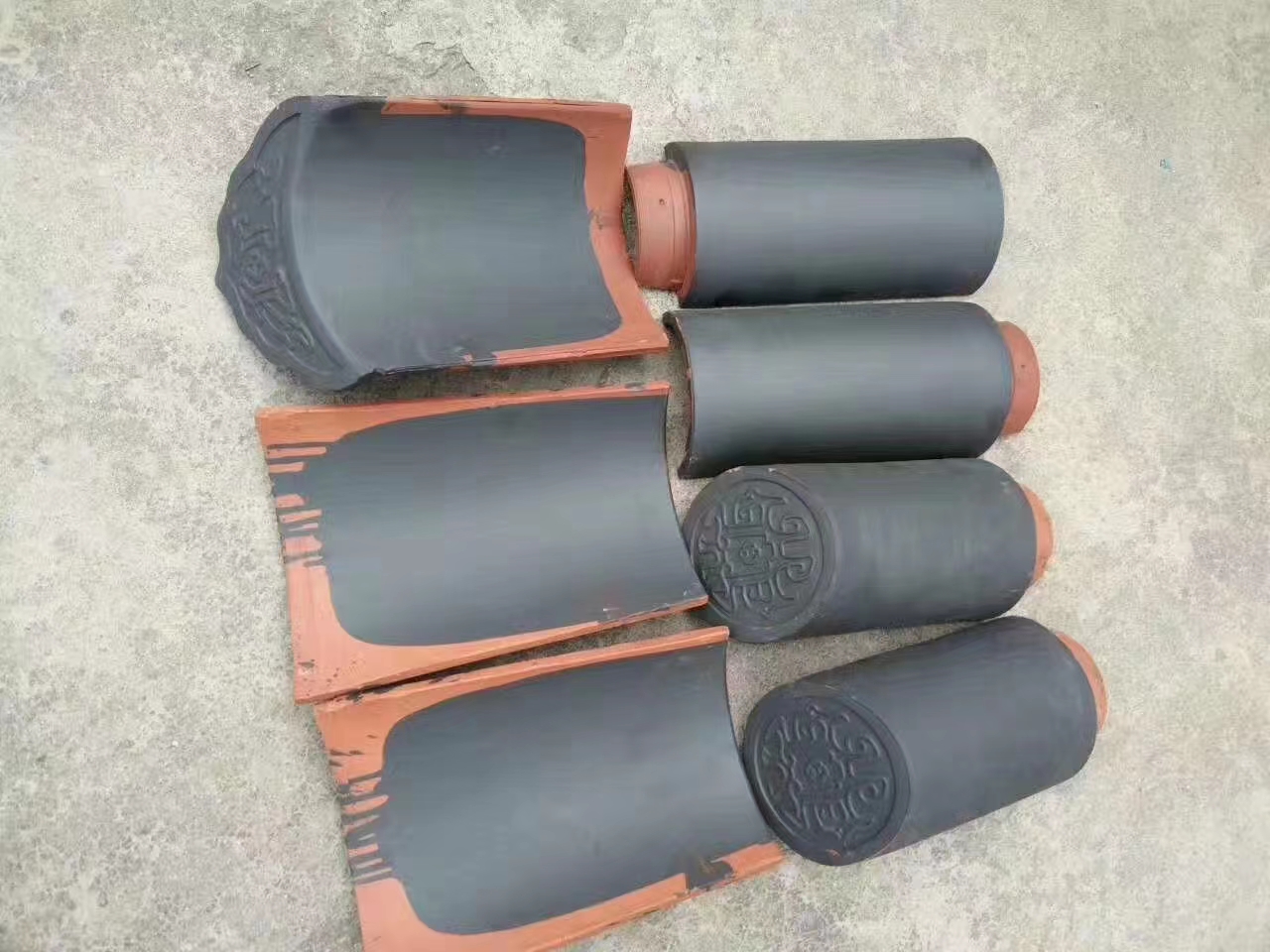 寺庙筒瓦
